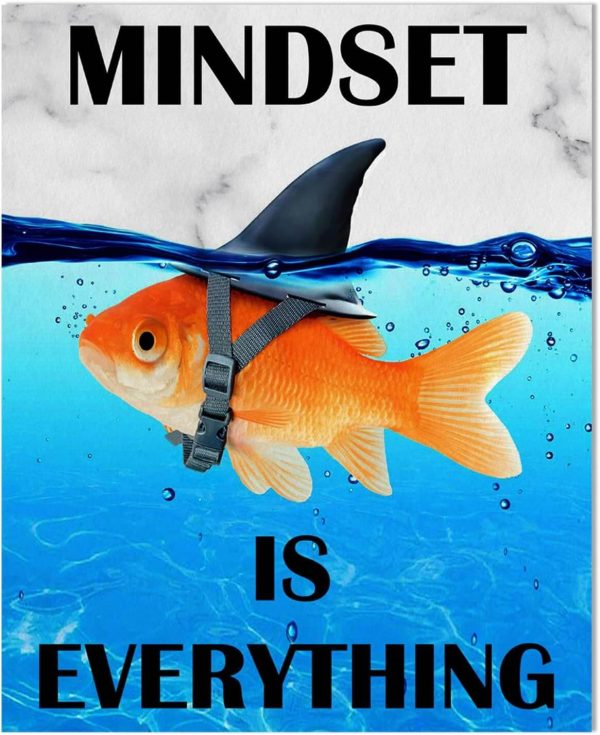 mindset-is-everything-goldfish-shark-poster